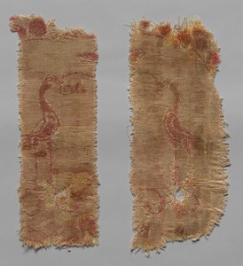 Zwei Fragmente eines großformatigen Rundels, 600er Jahre