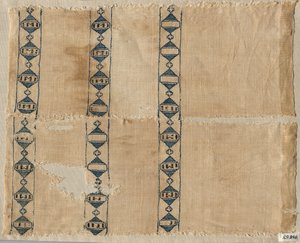 Zwei Fragmente eines Schals oder Kopfschmucks, 1300er Jahre von Unbekannt