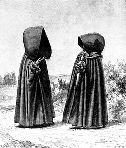 Zwei verhüllte Frauen aus Faial, Portugal, und San Miguel, Spanien von Unbekannt