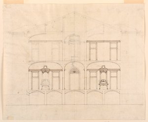 Unvollendeter Schnitt durch ein Haus