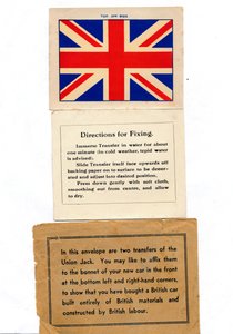 Union Jack Autoaufkleber, ca. 1960er Jahre von Unbekannt
