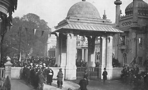 Enthüllung des indischen Gedenktors durch den Maharaja von Patiala, 26. Oktober 1921 von Unbekannt