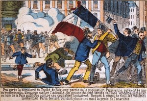Aufstand zur Gründung der Pariser Kommune, 1871 von Unbekannt