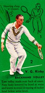 V. G. Kirby - Rückhandvolley, ca. 1935 von Unbekannt