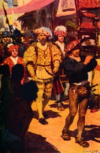 Vasco Da Gama besucht den König von Calicut, 1498 von Unbekannt