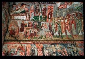 Gewölbe und Wand im Eingang, Byzantinisch, wahrscheinlich 10. Jahrhundert
