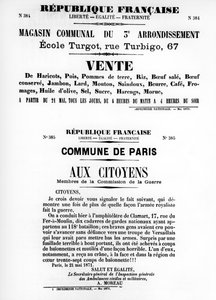 Vente, aus französischen politischen Plakaten der Pariser Kommune, Mai 1871 von Unbekannt