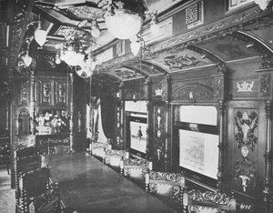 Speisewagen-Vestibül im Nacht-Express Rio-Sao Paulo der Zentralbahn von Brasilien, 1914 von Unbekannt