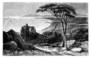 Victoria Castle, mit Killiney-Bray Head in der Ferne, Irland, ca. 1888 von Unbekannt
