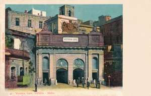 Victoria Gate, Valletta - Malta, ca. 1900 von Unbekannt