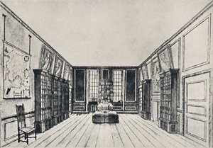 Blick auf die Themse in der Bibliothek von Samuel Pepys, York Buildings, 1928