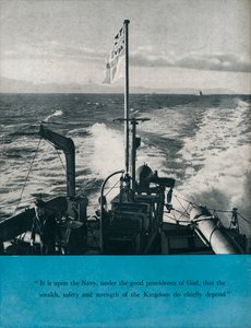 Blick vom Heck eines britischen Kriegsschiffs, ca. 1940-1943 von Unbekannt