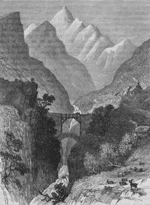 Ansicht in den Pyrenäen, ca. 1880