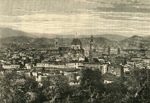 Blick auf Florenz vom Belvedere, 1890 von Unbekannt