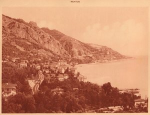 Ansicht von Garavan und der italienischen Grenze, Menton, 1930 von Unbekannt