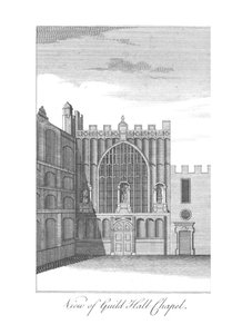 Ansicht der Guild Hall Chapel, um 1775