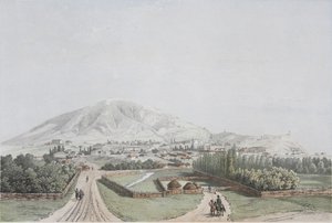 Blick auf Pjatigorsk, Mitte des 19. Jahrhunderts von Unbekannt