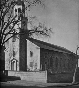 Blick auf die St. Pauls Kirche von der Main Street, Newburyport, Massachusetts, 1924 von Unbekannt