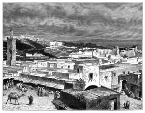 Blick auf Tanger, Marokko, von der Landseite, ca. 1890
