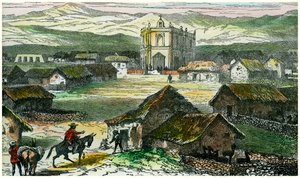 Ansicht von Tiahuanaco, nahe dem Titicacasee, Bolivien, um 1880 von Unbekannt