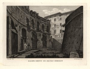 Ansicht der Bäder des Paolo Emilio am Trajansforum, Bagni Detti di Paolo Emilio