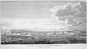 Ansicht der Schlacht von Marengo im Moment des Sieges, 1800 von Unbekannt