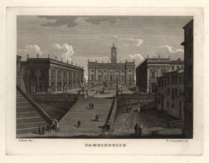 Blick auf den Kapitolinischen Hügel, Rom, mit dem Palazzo Senatorio