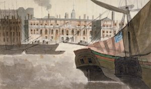 Ansicht des Zollhauses vom Fluss Thames, Stadt London, 1810 von Unbekannt