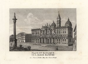 Blick auf die Piazza e Basilica di Santa Maria Maggiore, Rom von Unbekannt