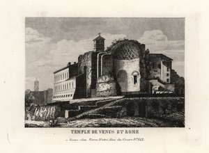 Blick auf den Tempel der Venus und Roma, Rom von Unbekannt