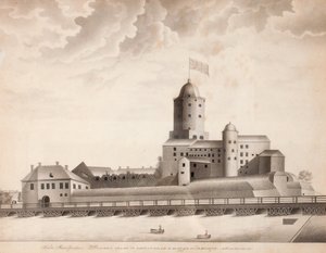 Ansicht der Burg Wyborg, ca. 1840 von Unbekannt