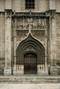 Ansicht des Portals der Kirche Santa Maria Mediavilla, Medina de Rioseco, Spanien von Unbekannt