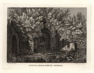 Ansicht der Quelle der Nymphe Egeria, Fonte della Ninfa Egeria, Parco Cafarella, Rom von Unbekannt