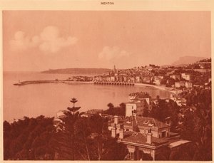 Blick vom Garavan Boulevard, Menton, 1930