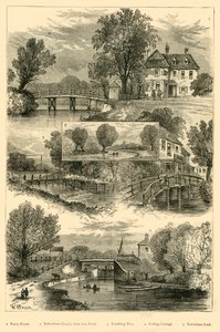 Ansichten am Fluss Lea, ca. 1876