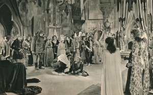 Villon John Barrymore vom Tod bedroht durch Louis XI, 1927 von Unbekannt