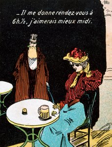 Vintage französische Postkarte, ca. 1900 von Unbekannt