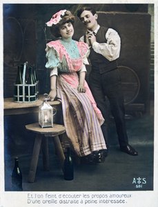 Vintage französische Postkarte, um 1900