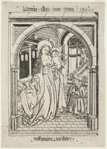 Maria mit Kind, Abt Ludwig kniend, 1400er Jahre von Unbekannt