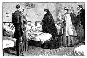Besuch von Königin Victoria im Netley Hospital, Hampshire, um 1860er Jahre von Unbekannt
