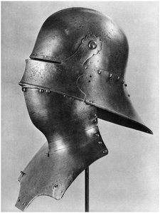Visierhelm und Bevor, ca. 1480, 1958