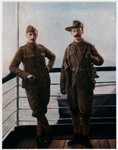 Freiwillige an Bord eines Schiffes für den Burenkrieg, 1900