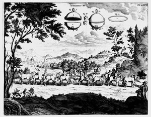 Von Guerickes Demonstration der Stärke des Luftdrucks, 1672 von Unbekannt