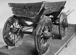 Wagen vom Oseberg-Schiff, 1935