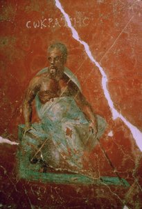 Wandmalerei des griechischen Philosophen Sokrates, 2. Jahrhundert v. Chr. von Unbekannt