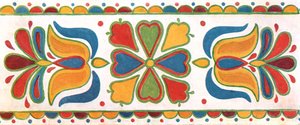 Wanddekoration, Mähren, Tschechoslowakei, 1928
