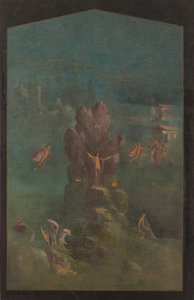 Wandmalerei: Perseus und Andromeda in Landschaft, aus der kaiserlichen Villa..., 1. Jahrhundert v. Chr.