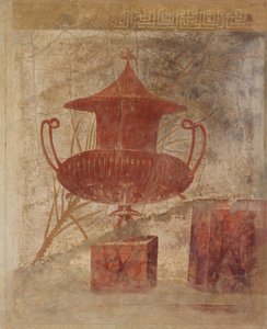 Wandmalereifragment aus dem Peristyl der Villa von P. Fannius Synistor..., ca. 50-40 v. Chr. von Unbekannt