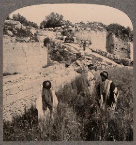 Mauern des Augustus, Samaria, um 1900