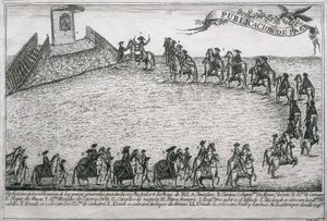Orangenkrieg, Gravur von Unbekannt